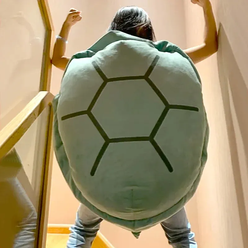 100CM Funny Big Turtle Shell Plush Toy Adult Can Wear Sleeping Bag Stuffed Soft Pillow Cushion Creative Gifts For Friends Kids