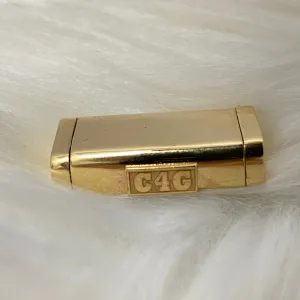 10K Yellow Gold Plain Sleek Lock / 12.8gr / 13mm
