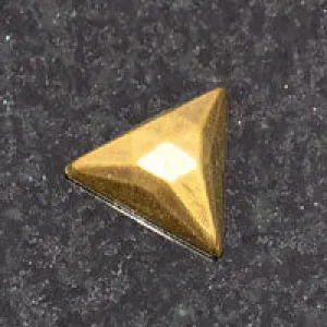 11mm Tri Facet, Vintage Brass, pk/6