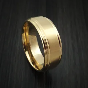 14K Yellow Gold Classic Style Wedding Men's Band Custom Made