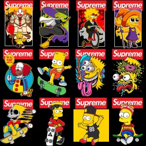 17 Brand Cartoons Simpsons Designs Bundle PNG