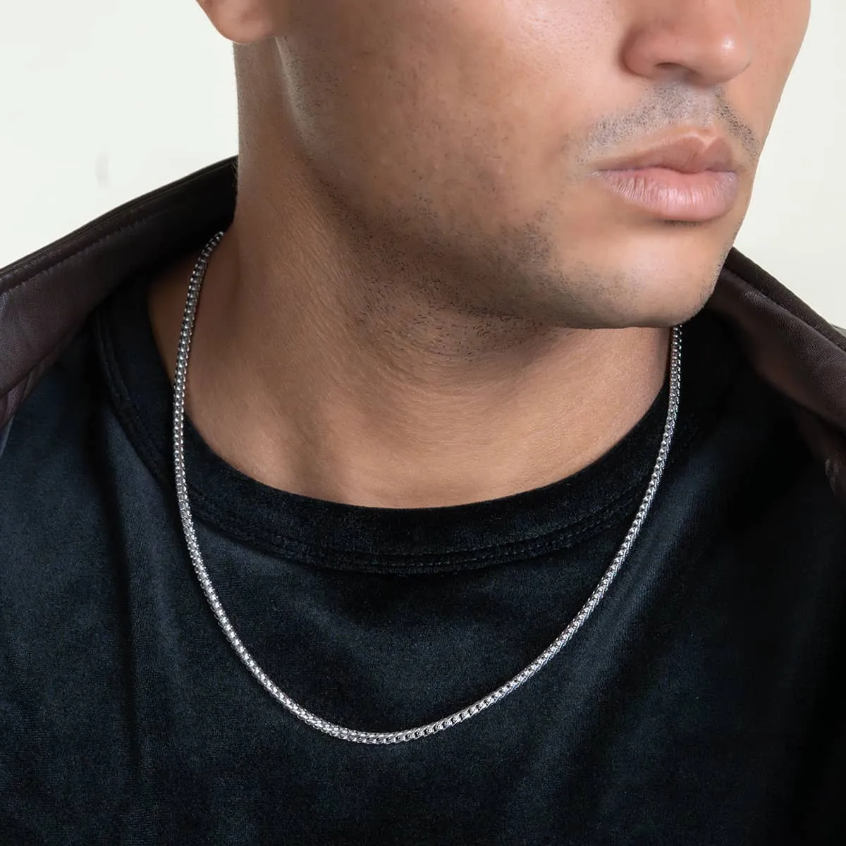 1.8mm-6.5mm Diamond Cut Franco Chain - Solid White Gold