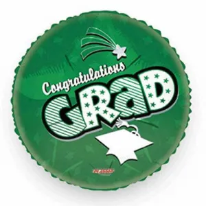 18" Congratulations Grad! Mylar Balloon Green - G30