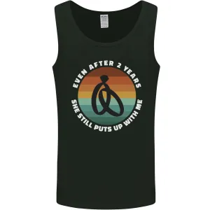 2 Year Wedding Anniversary 2nd Marriage Mens Vest Tank Top