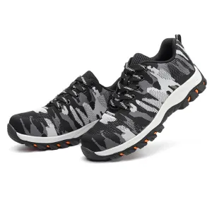 2019 New Men's Outdoor Breathable Steel Toe Protective Work Shoes Men Steel Mid Sole Indestructible Puncture Proof Safety Shoes