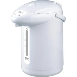 2.2 Liter Electric Kettle Thermo Hot Pot for Instant Boiling Water NEW E-Z Manual Pump White 2.5 Qt