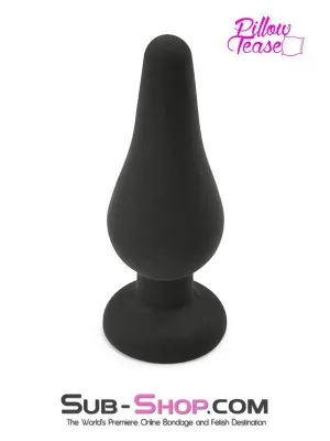 2357M      Medium Black Silicone Flare Anal Plug