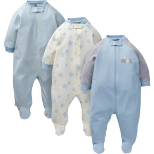 3-Pack Boys Little Star Organic Sleep N' Play