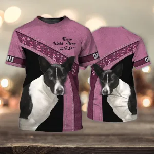 3D Dog T Shirts, Oni Love Never Walk Alone All Over Print T-Shirt, Gift For Pet Loves