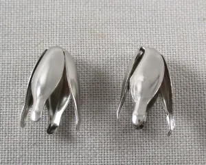 50% OFF!! Bell Caps Silver Tone 26pcs (1864)