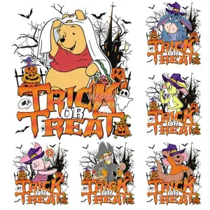 6 Halloween Trick or Treat Cartoon Designs Bundle PNG