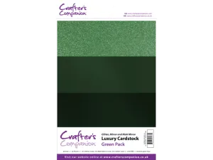 A4 Luxury Mixed Green Card - 10 Pack