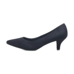 Abella Kitten Heels Fabric Black Colour For Women