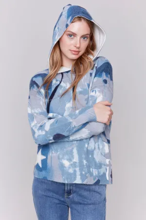 ABSTRACT STAR HOODIE TOP