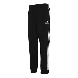 adidas Casual Sports Side Stripe Bundle Feet Long Pants Black