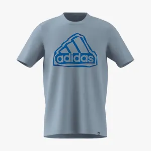 adidas Mens Fld Boss Logo Short Sleeve Tee Won Blue