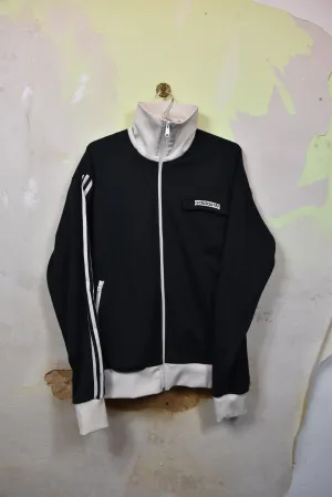 ADIDAS schwarze Trainingsjacke mit Kontrastbündchen, Gr. XL