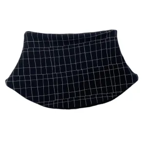Adult Handmade Neck Warmer Grid on Black