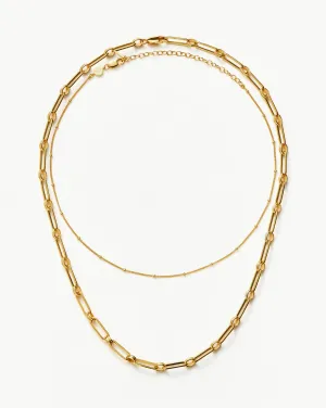 Aegis Chain Choker Necklace Set | 18ct Gold Vermeil