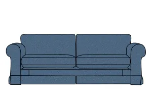 Albany | 4 Seater Extra Loose Cover | Shaftesbury Blue