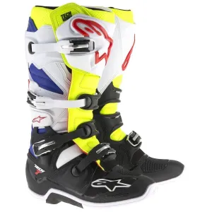 Alpinestars Tech 7 Men's White/Yellow/Blue Motocross Boots