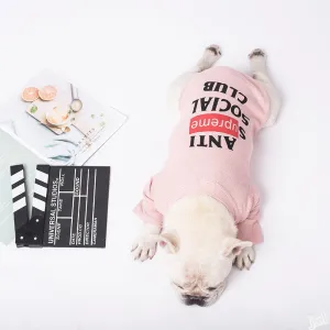 Anti-Social Club Dog Hoodie - Stylish Casual Outfit for Dogs