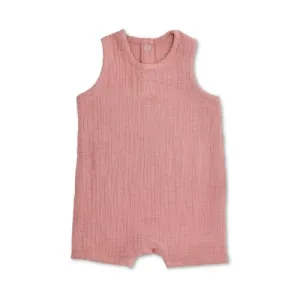 Apple Park Muslin Sleeveless Coverall (Terra Cotta)