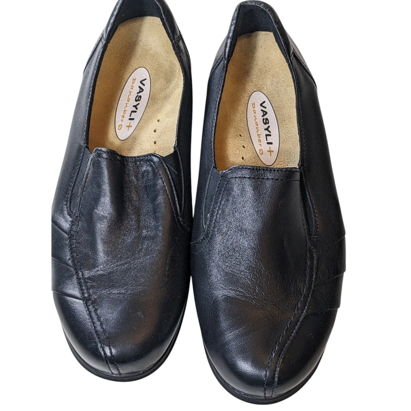 Aravon Shoes Womens Size 10 2E Black Leather Slip On Loafers Comfort WEF13BK