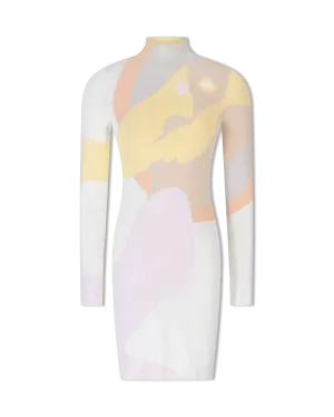 Art Print Long Sleeve Dress