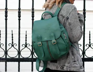 Artemis backpack - Petrol green leather