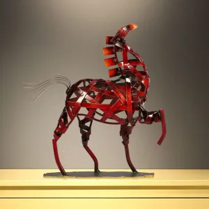 Artwork Wrought Iron Weaving Horse.