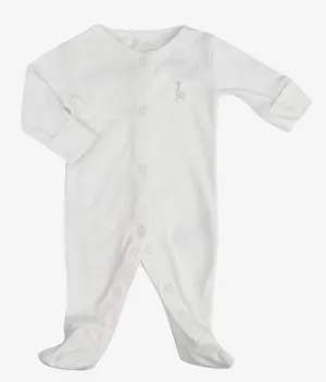Baby Sleep Suits - White Giraffe
