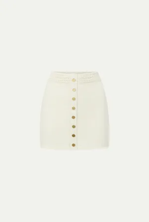 BALAT linen crochet skirt