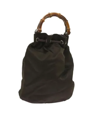 Bamboo Shoulder Bag Nylon Khaki