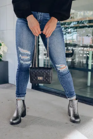 Becca Quilted Bag - Black