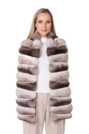 Beige Chinchilla Fur Stole