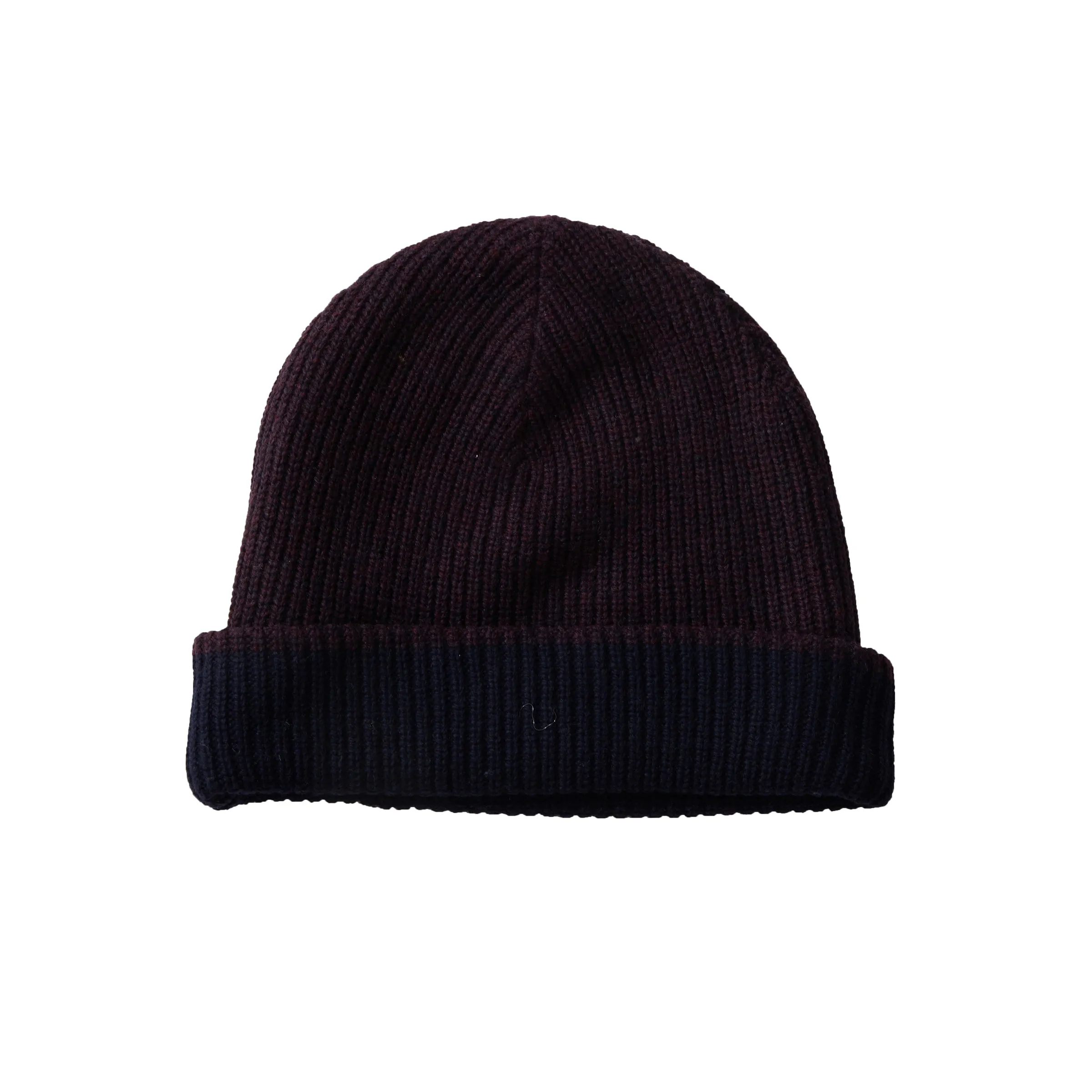 Belmont Plaited reversible Beanie - Dark Raisin Navy