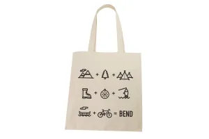 Bend Oregon Equation Lightweight Cotton Tote Bag