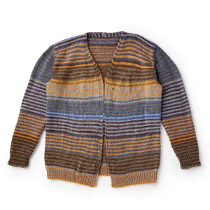Bernat Slouchy Stripes Knit Cardigan