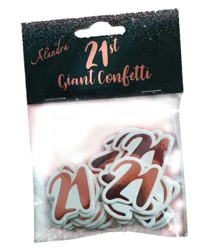 Big Size Rose Gold 21 Confetti