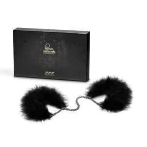 Bijoux Indiscrets Black Slight Feather Handcuffs for Couples