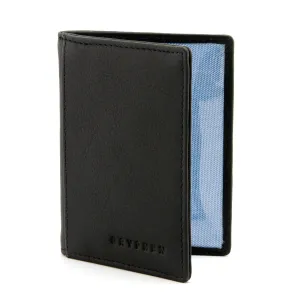 Black Leather Oyster Card Holder By Gryphen