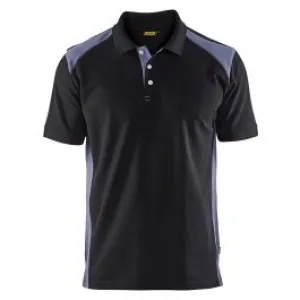 Bl&#xE5;kl&#xE4;der&#x20;3324-1050&#x20;Pique&#x20;Polo&#x20;Shirt&#x20;-&#x20;Black&#x2F;Grey