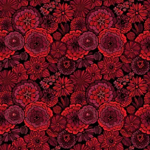 Blooming Elegance - Dark Red