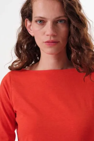 Boat Neck Shirt Red LANIUS