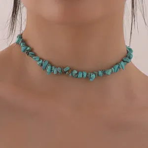 Bohemian Style Natural Stone Bead Choker Necklaces and Bracelets Jewelry
