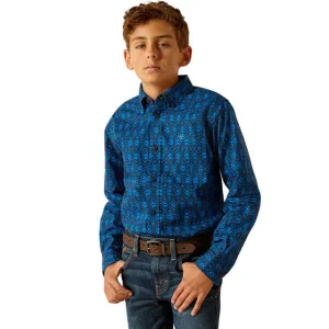 Boy's Ariat Pascual Classic Fit Shirt - Directoire Blue