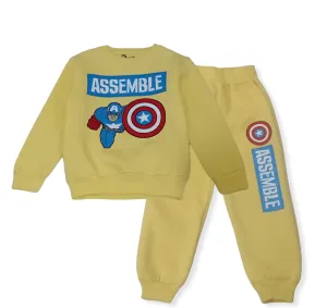 Boys Melton Pajama - Captain America - Mustard