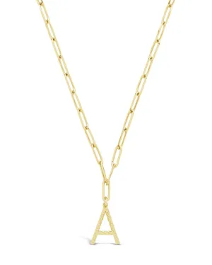 Braided Initial Pendant Necklace