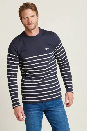 Brakeburn S Navy Long Sleeve Stripe T-Shirt